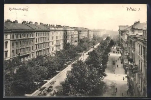 AK Wien, Kolowrat-Ring mit Passanten