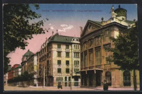 AK Wien, Zollamtsstrasse mit Bürgertheater