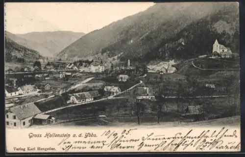 AK Hollenstein a. d. Ybbs, Teilansicht mit Strassenpartie