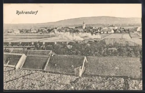 AK Rohrendorf, Teilansicht mit Feldern