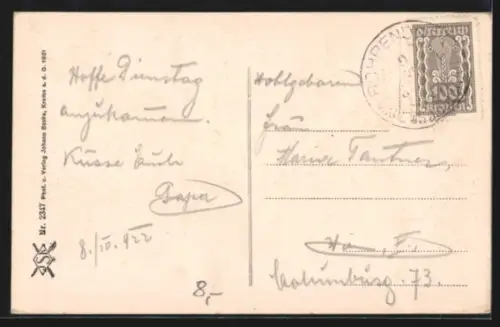 AK Rohrendorf, Teilansicht mit Feldern