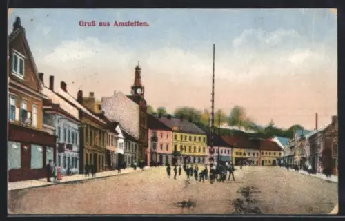 AK Amstetten, Gebäude um den Hauptplatz