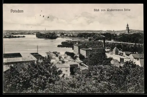 AK Potsdam, Blick von Wackermanns Höhe