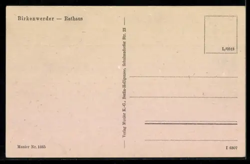 AK Birkenwerder, Blick auf Rathaus