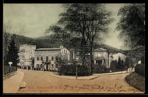 AK Bad Freienwalde a. O., Partie am Bellevue-Platz