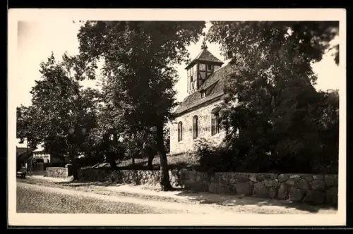 AK Serwest /Eberswalde, Strassenpartie an der Kirche