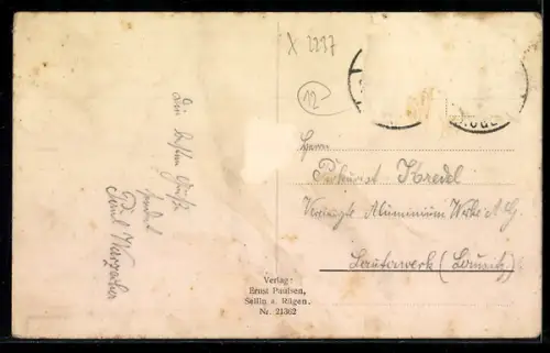 AK Sellin a. Rügen, Strand mit Bäderarchitektur