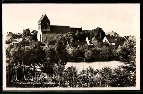 AK Lychen, Panoramaansicht des Ortes