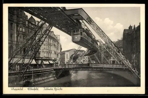 AK Wuppertal-Elberfeld, Schwebebahn, Isländer Brücke