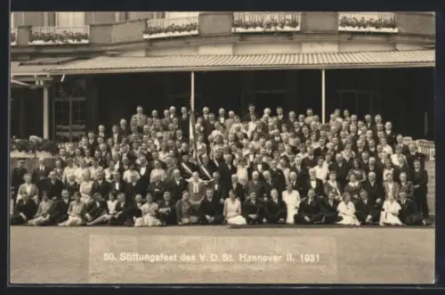 AK Hannover, 50. Stiftungsfest des V.D.St. Hannover II, 1931