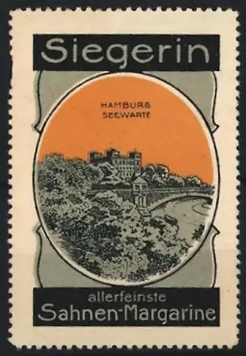 Reklamemarke Hamburg, Sahnen-Margarine Marke Siegerin, Seewarte