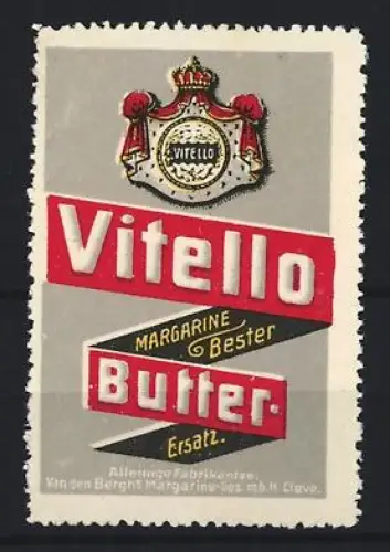 Reklamemarke Cleve, Vitello Margarine, Krone