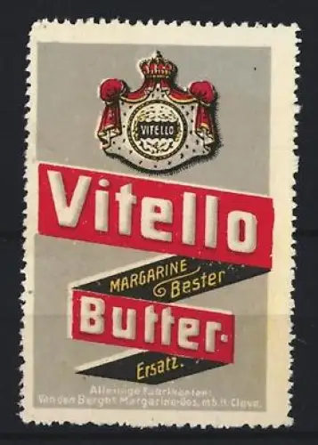 Reklamemarke Cleve, Vitello Margarine, Krone