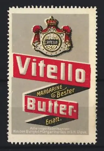 Reklamemarke Krefeld, Vitello Margarine, Wappen