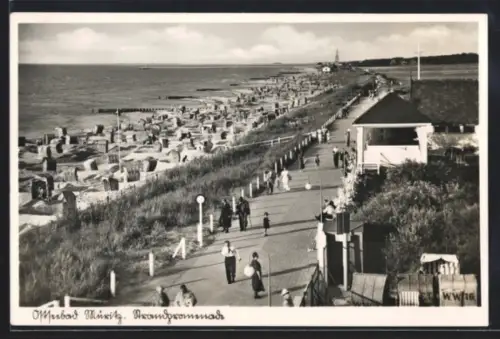 AK Müritz, Badestrand und Promenade