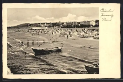 AK Zinnowitz, Strand, Badeleben, Boote