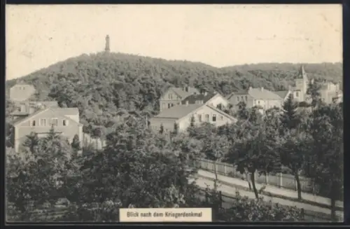 AK Bad Freienwalde a. O., Blick nach dem Kriegerdenkmal