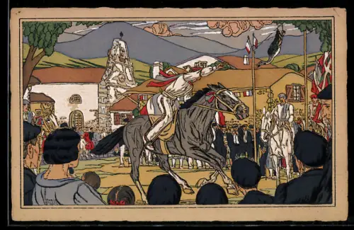 Künstler-AK sign. Pablo Tillac: Le Jeu du Canard