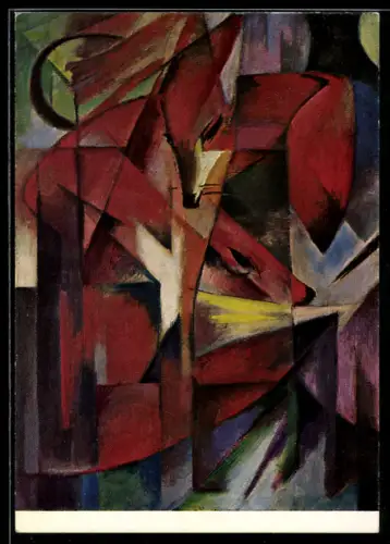 Künstler-AK sign. Franz Marc: Die Füchse von 1913