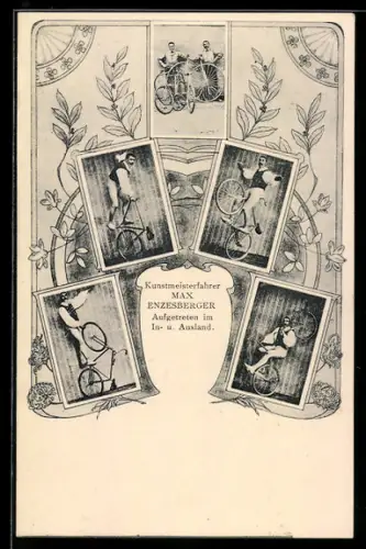 AK Kunstmeisterfahrer Max Enzesberger, Radsport-Akrobat