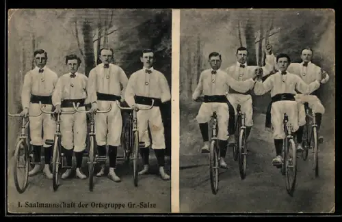 AK Gr.-Salze, I. Saalmannschaft der Ortsgruppe Gr.-Salze, Radsport-Akrobaten