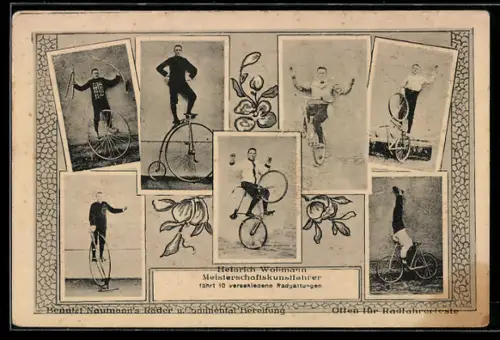 AK Meisterschaftskünstler Heinrich Wollmann, Radsport-Akrobat