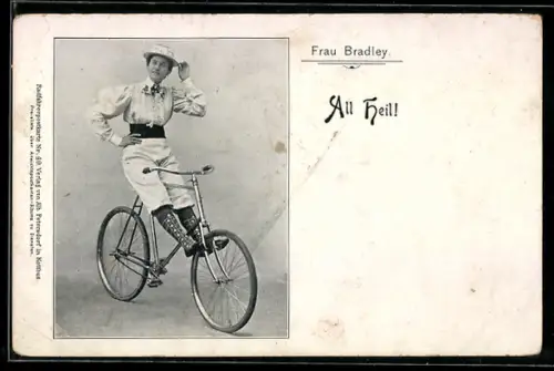 AK Frau Bradley, Radsport-Akrobatin