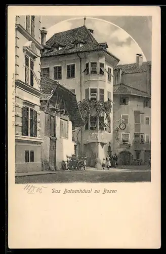 AK Bozen, Weinhaus Batzenhäusl M. E. Trebo, Zollgasse 14