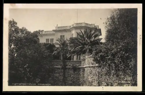 AK Portofino, Villa Canawon circondata da palme e vegetazione rigogliosa