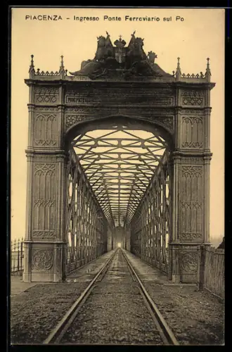 AK Piacenza, Ingresso Ponte Ferroviario sul Po