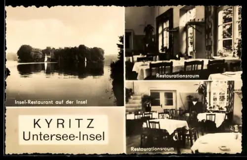 AK Kyritz, Insel-Restaurant, Innenansicht