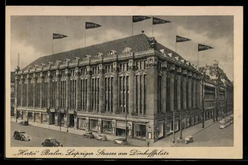 AK Berlin, Hertie Waren- und Kaufhaus, Leipzigerstrasse