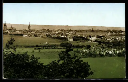 AK Halberstadt, Blick vom Jagdschloss Spiegelsberge mit Kirche