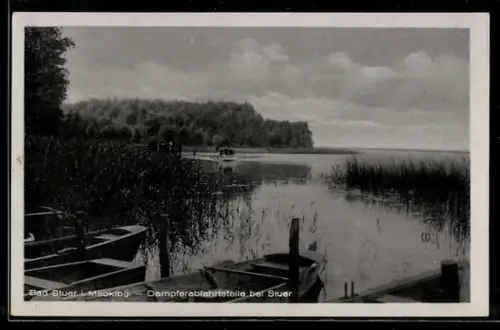 AK Bad Stuer i. Mecklbg., Dampferabfahrtstelle