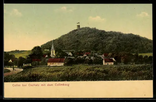 AK Collm bei Oschatz, Teilansicht mit dem Collmberg