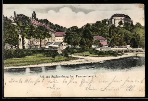 AK Frankenberg i. S., unter dem Schloss Sachsenburg