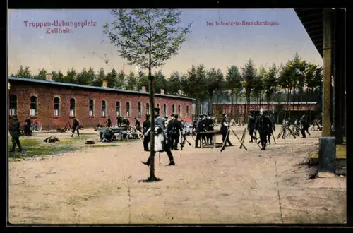 AK Zeithain, Truppen-Übungsplatz im Infanterie-Barackenlager