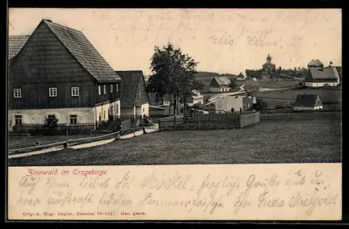 AK Zinnwald / Erzgeb., Ortspartie