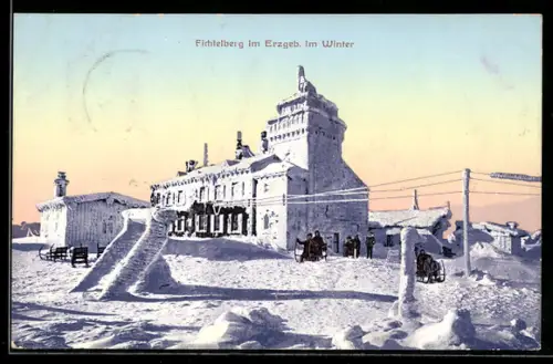AK Oberwiesenthal, Fichtelberg im Winter