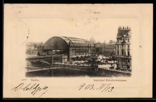 AK Berlin, Bahnhof Friedrichstrasse