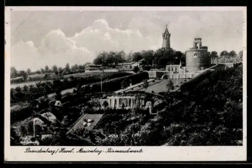AK Brandenburg /Havel, Marienberg mit Bismarckwarte