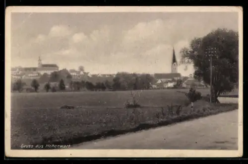 AK Hohenwart / Obb., Strassenpartie zum Ort