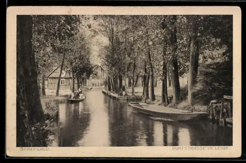 AK Lehde /Spreewald, Dorfstrasse