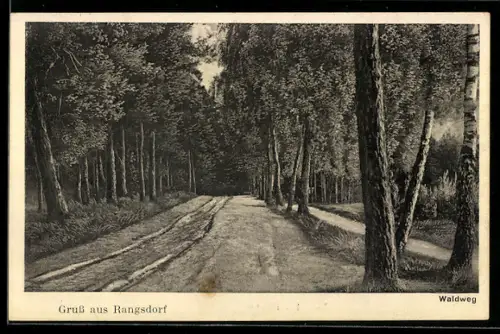 Künstler-AK Rangsdorf, Waldweg
