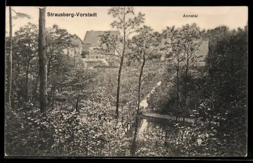 AK Strausberg-Vorstadt, Brücke im Annatal