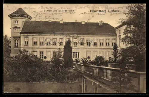 AK Rheinsberg i. Mark, Schloss und Billardbrücke