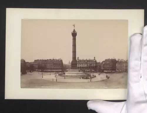 Fotografie Ansicht Paris, Colonne Commémorative des journées de Juillet 1830, Grossformat 16 x 25cm
