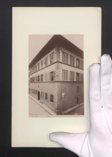 Fotografie Ansicht Firenze, Casa di Michelangiolo Budnarroti 1920, Grossformat 16 x 25cm