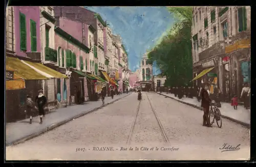 AK Roanne, Rue de la Côte e le Carrefour