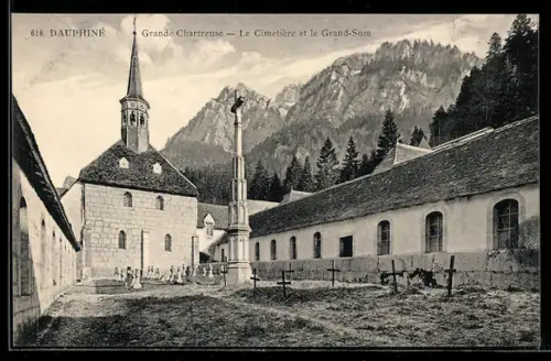 AK Saint-Pierre-de-Chartreuse, Grande Chartreuse, Le Cimetière et le Grand-Som